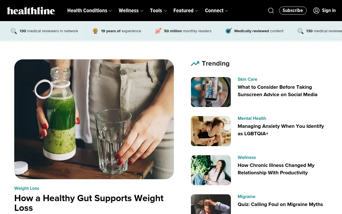 www.healthline.com screenshot