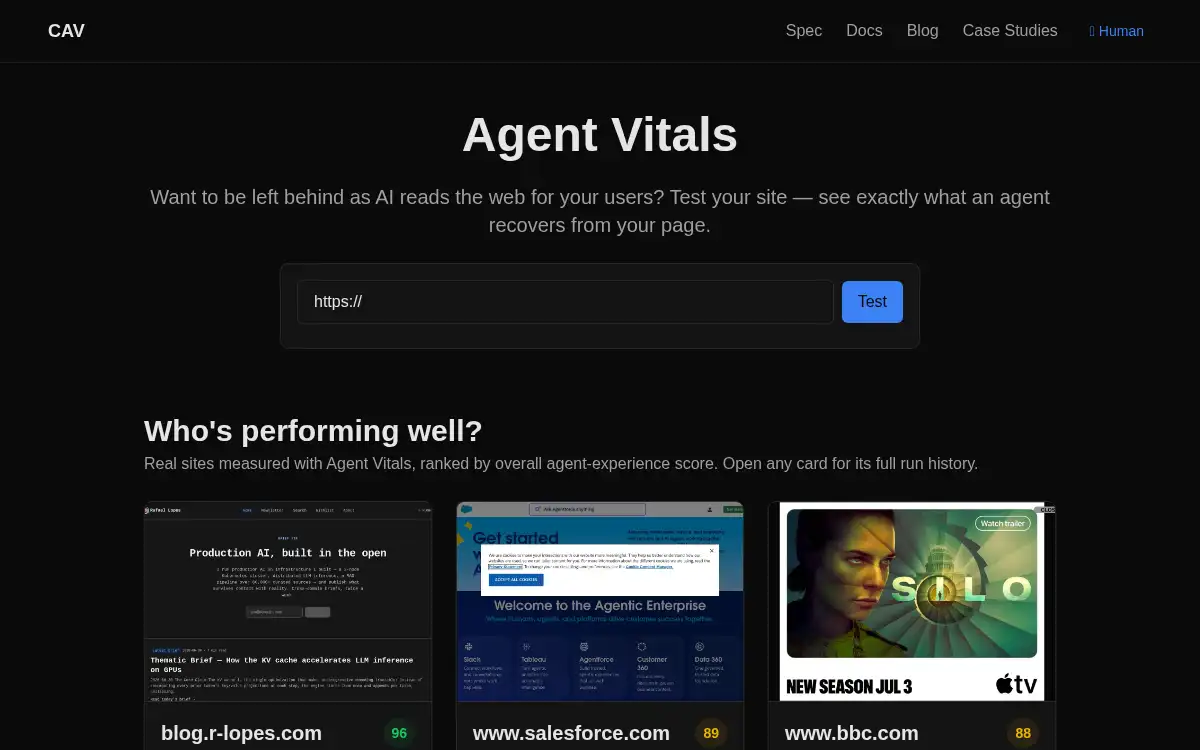 agentvitals.dev screenshot