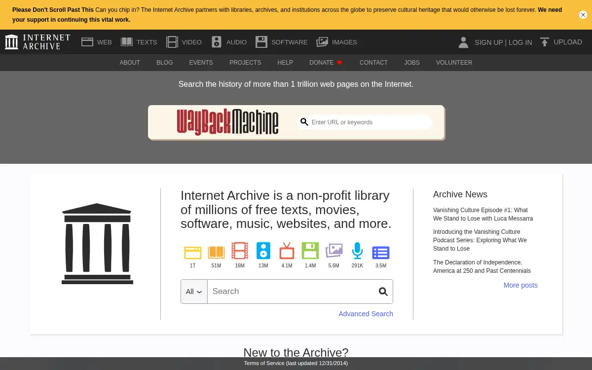 archive.org screenshot