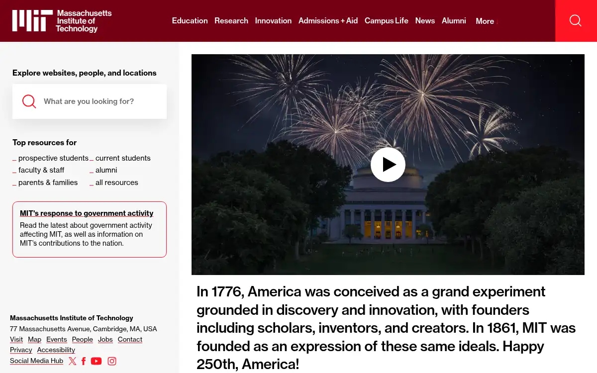 www.mit.edu screenshot