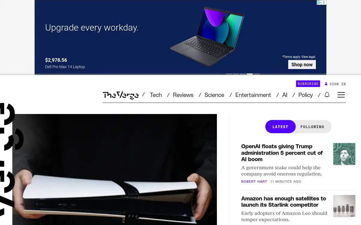 www.theverge.com screenshot