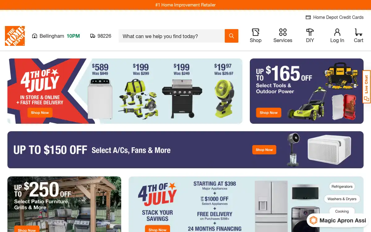 www.homedepot.com screenshot