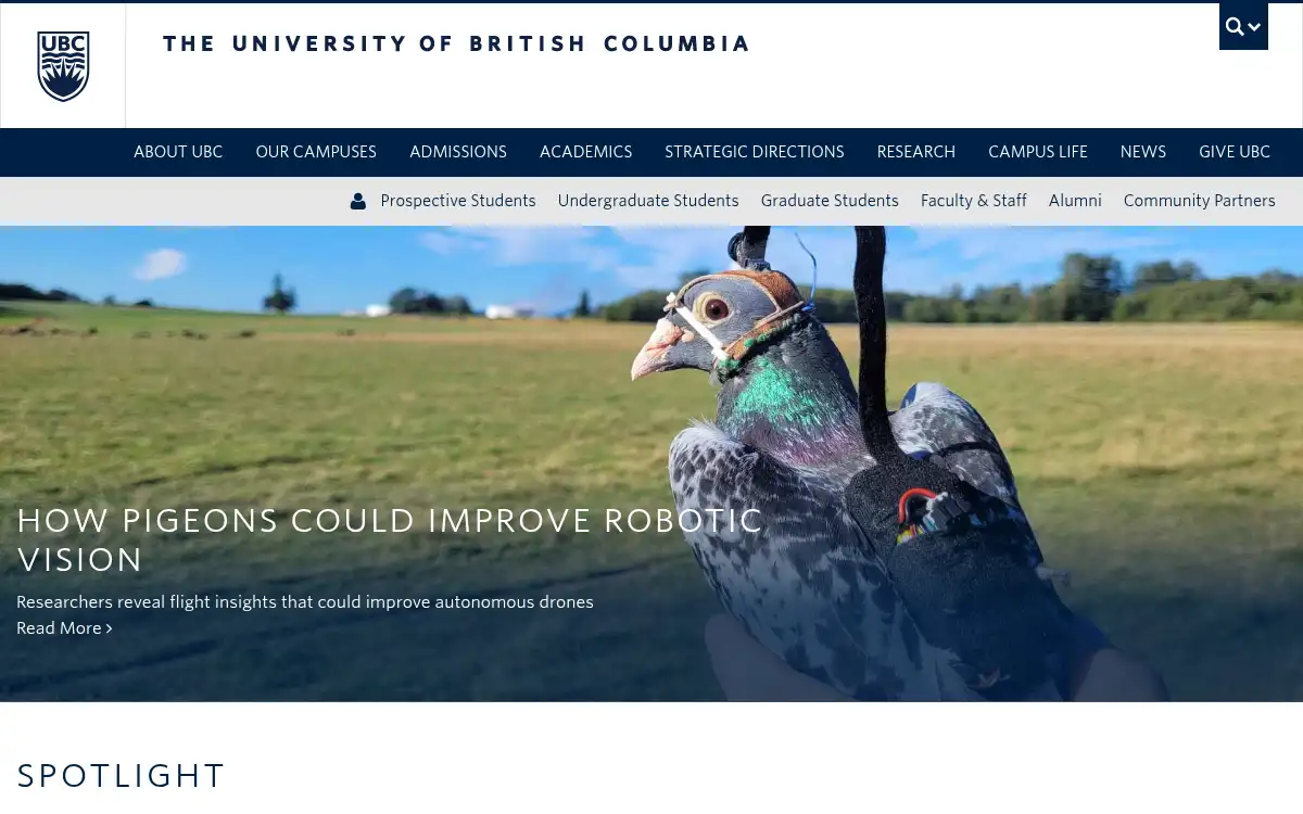 Final screenshot of https://www.ubc.ca