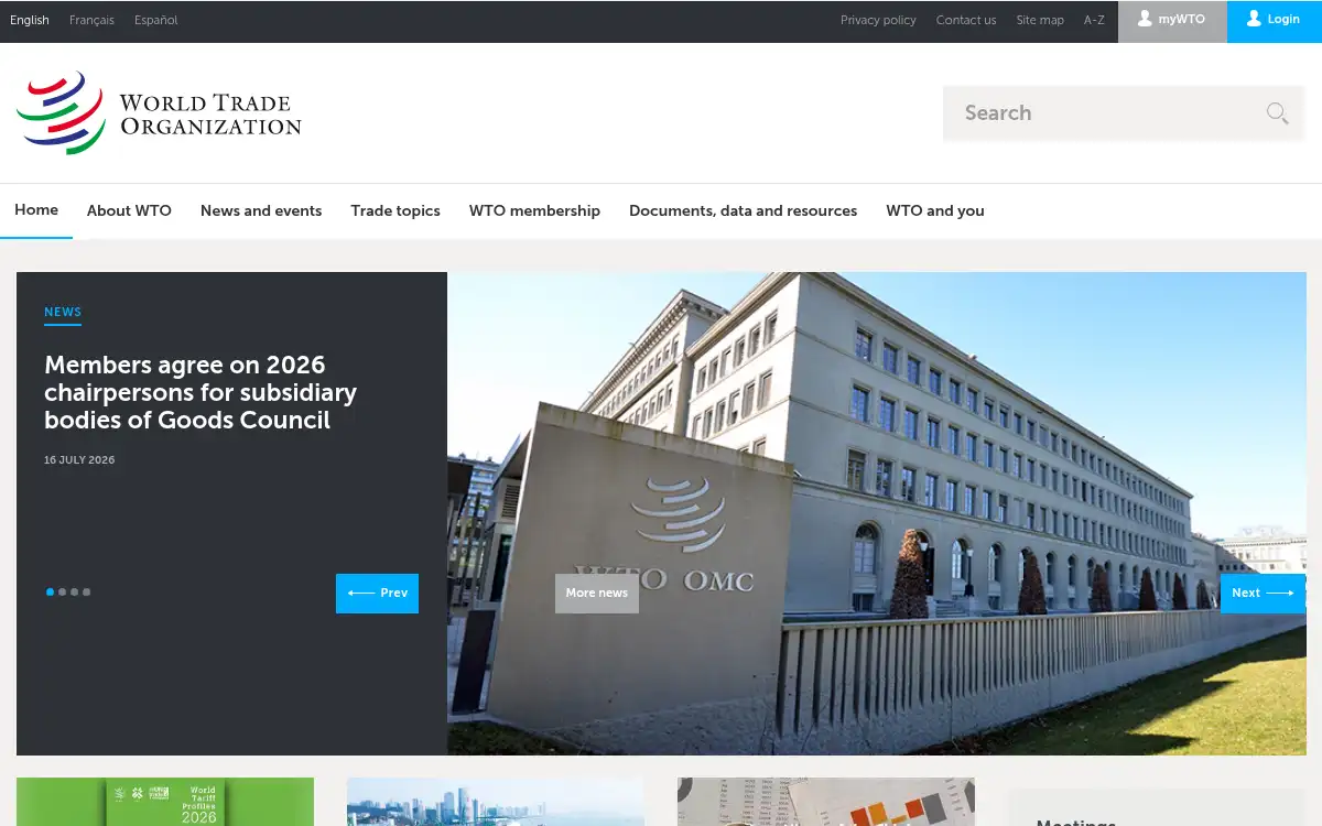 Final screenshot of https://www.wto.org