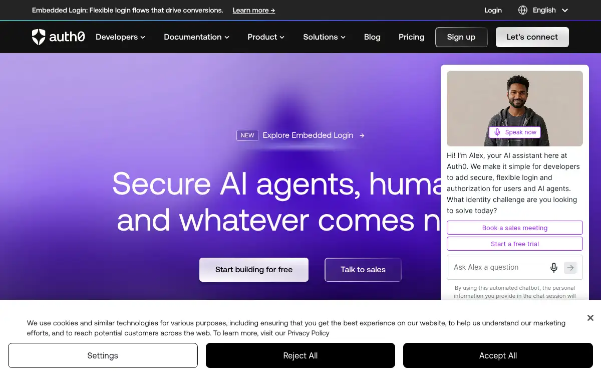 Final screenshot of https://www.auth0.com