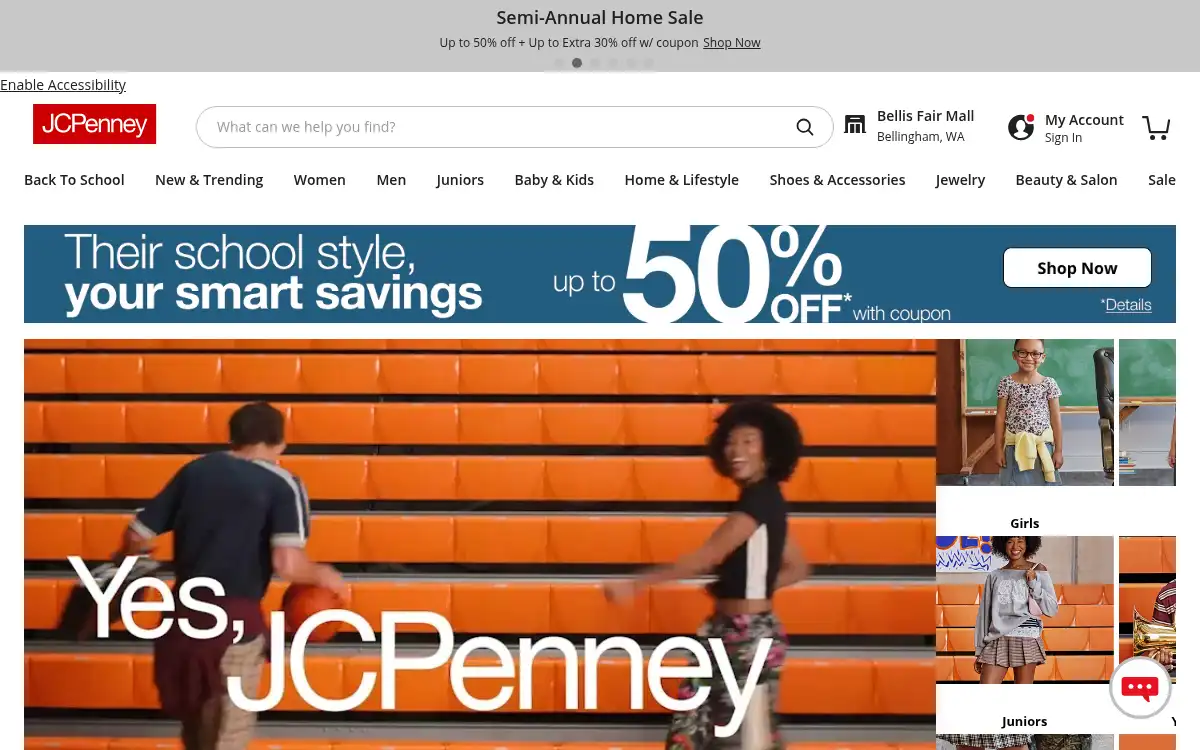 Final screenshot of https://www.jcpenney.com