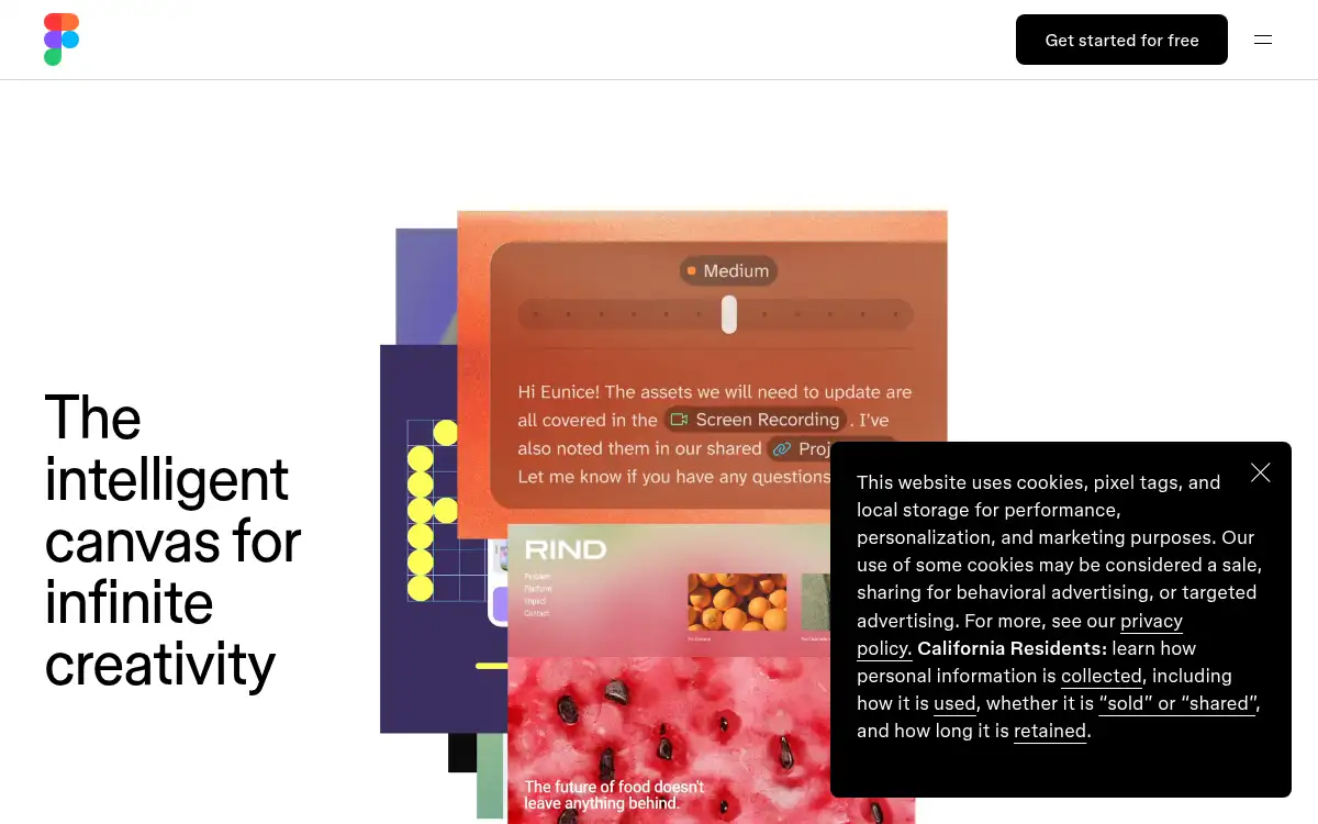 Final screenshot of https://www.figma.com