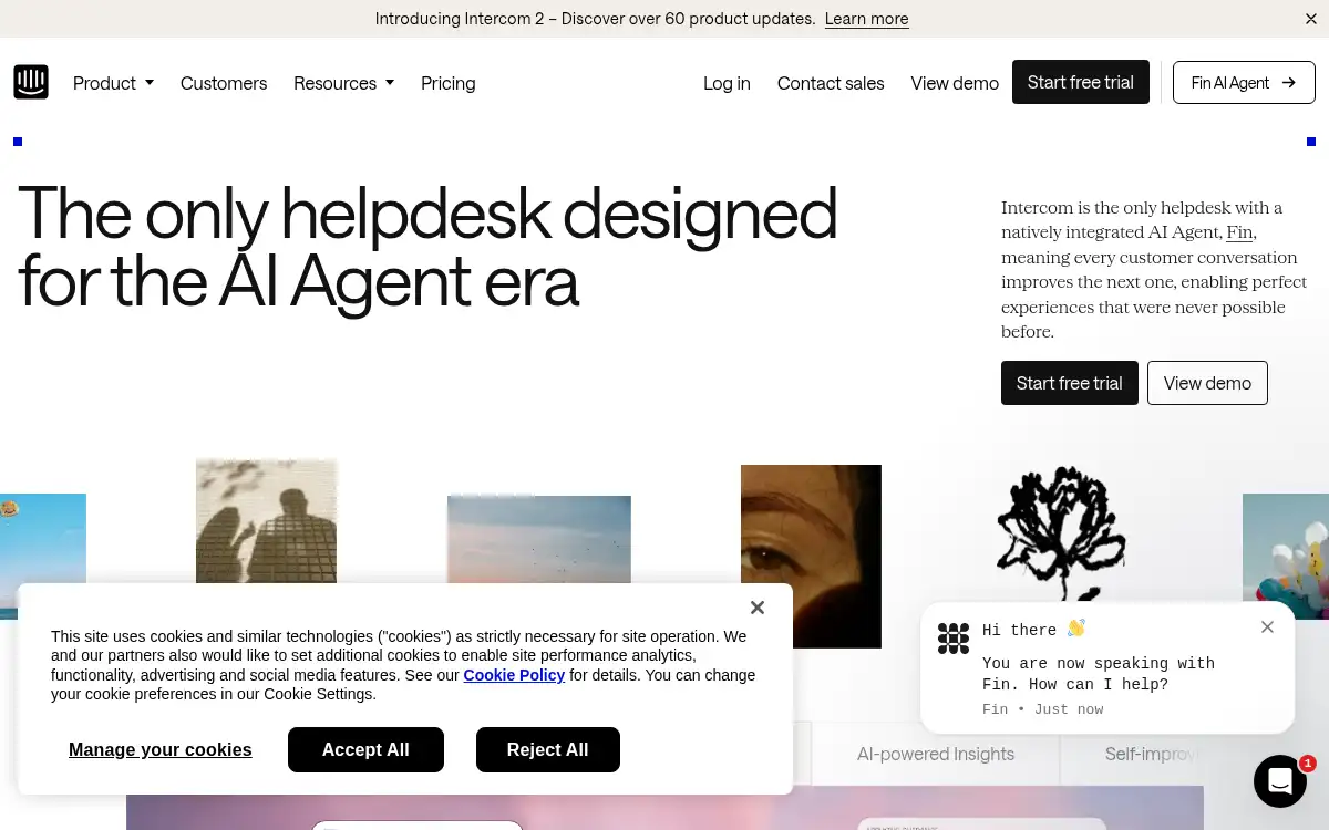 Final screenshot of https://www.intercom.com