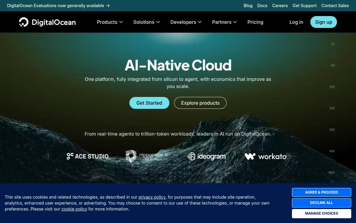 Final screenshot of https://www.digitalocean.com