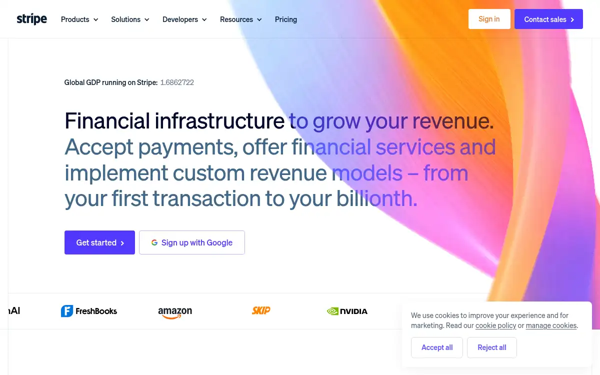 Final screenshot of https://stripe.com/
