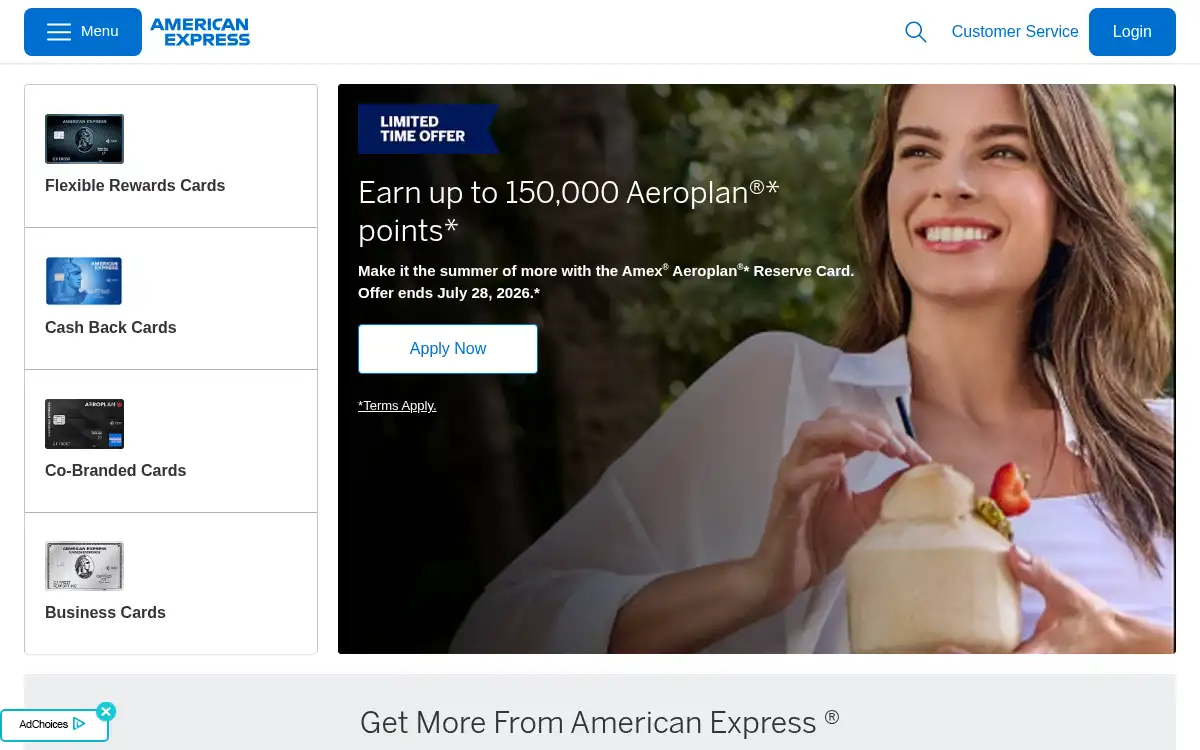 Final screenshot of https://www.americanexpress.com