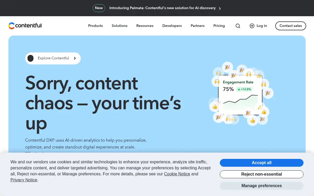 Final screenshot of https://www.contentful.com