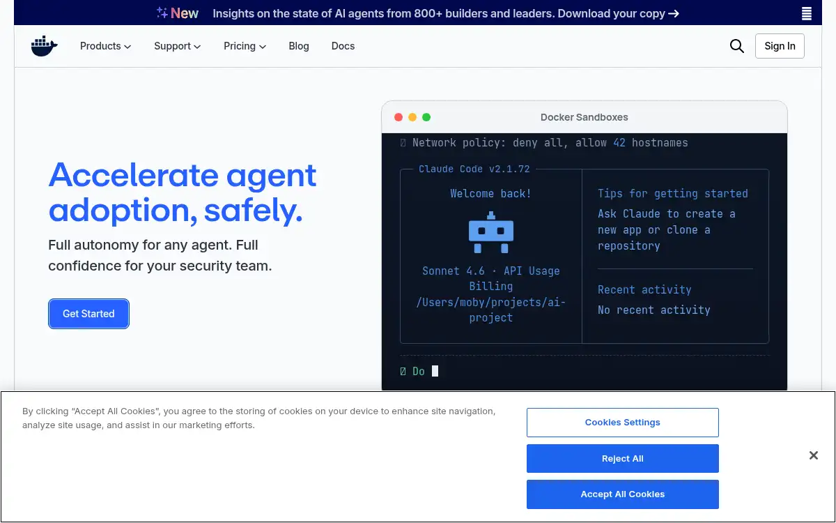 Final screenshot of https://www.docker.com