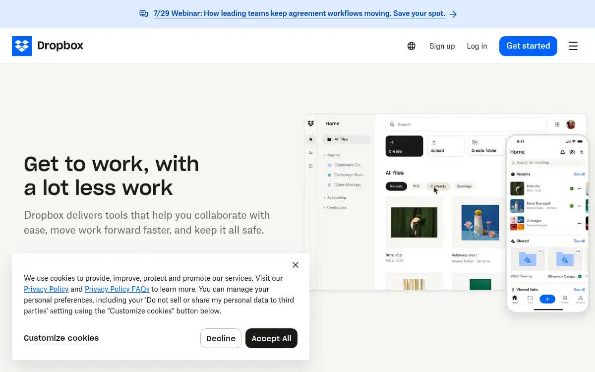 Final screenshot of https://www.dropbox.com