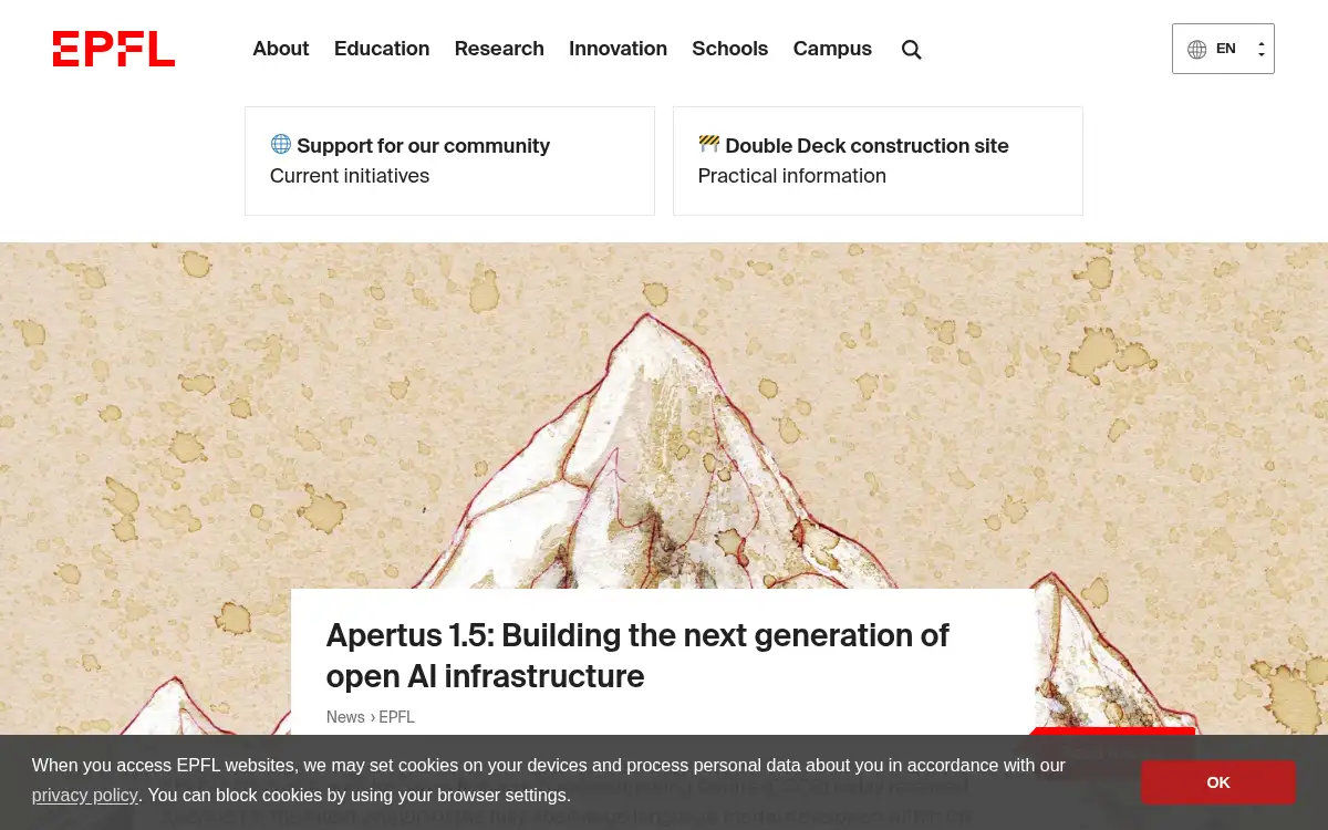 Final screenshot of https://www.epfl.ch
