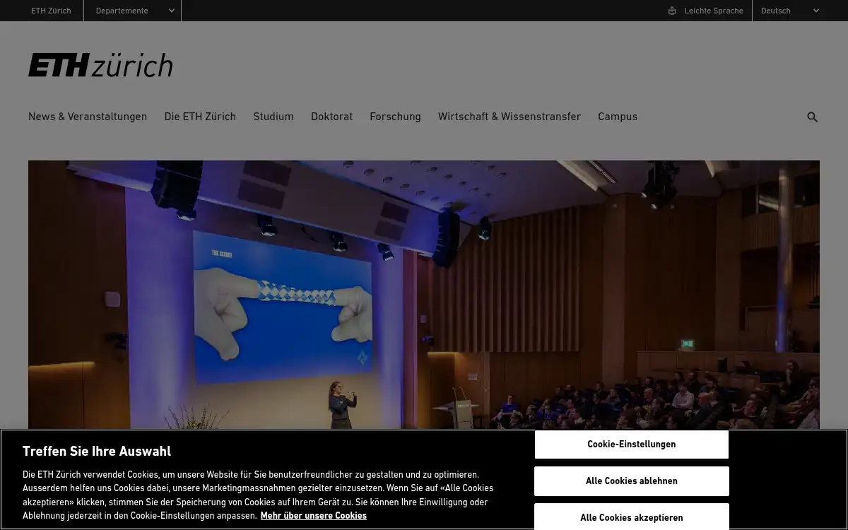 Final screenshot of https://www.ethz.ch