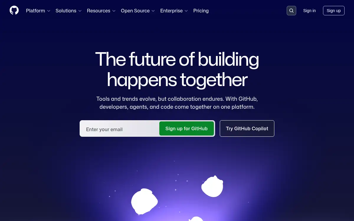Final screenshot of https://www.github.com/