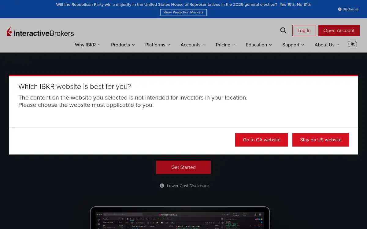 Final screenshot of https://www.interactivebrokers.com