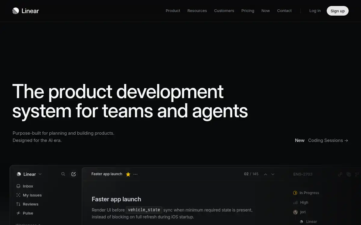 Final screenshot of https://www.linear.app