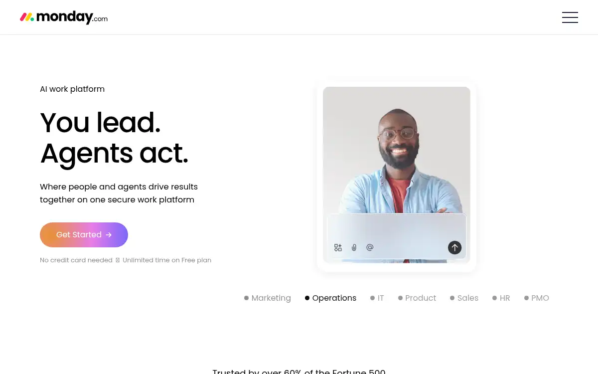 Final screenshot of https://www.monday.com