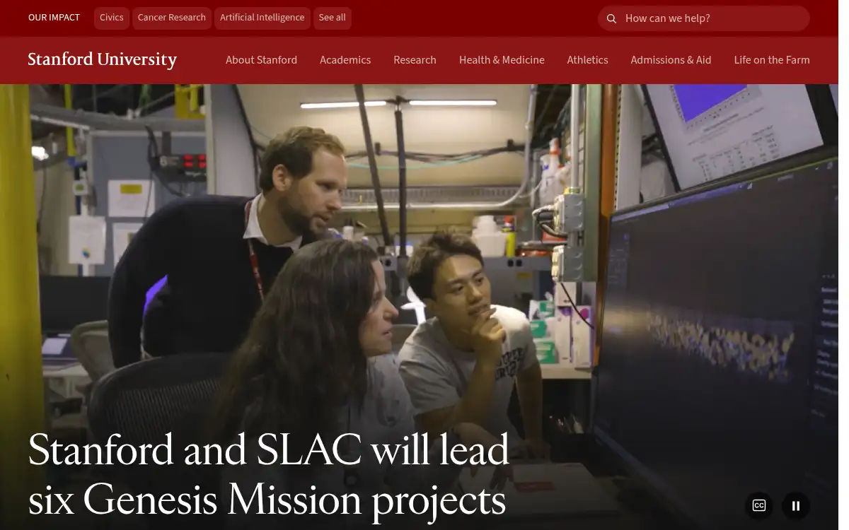 Final screenshot of https://www.stanford.edu/