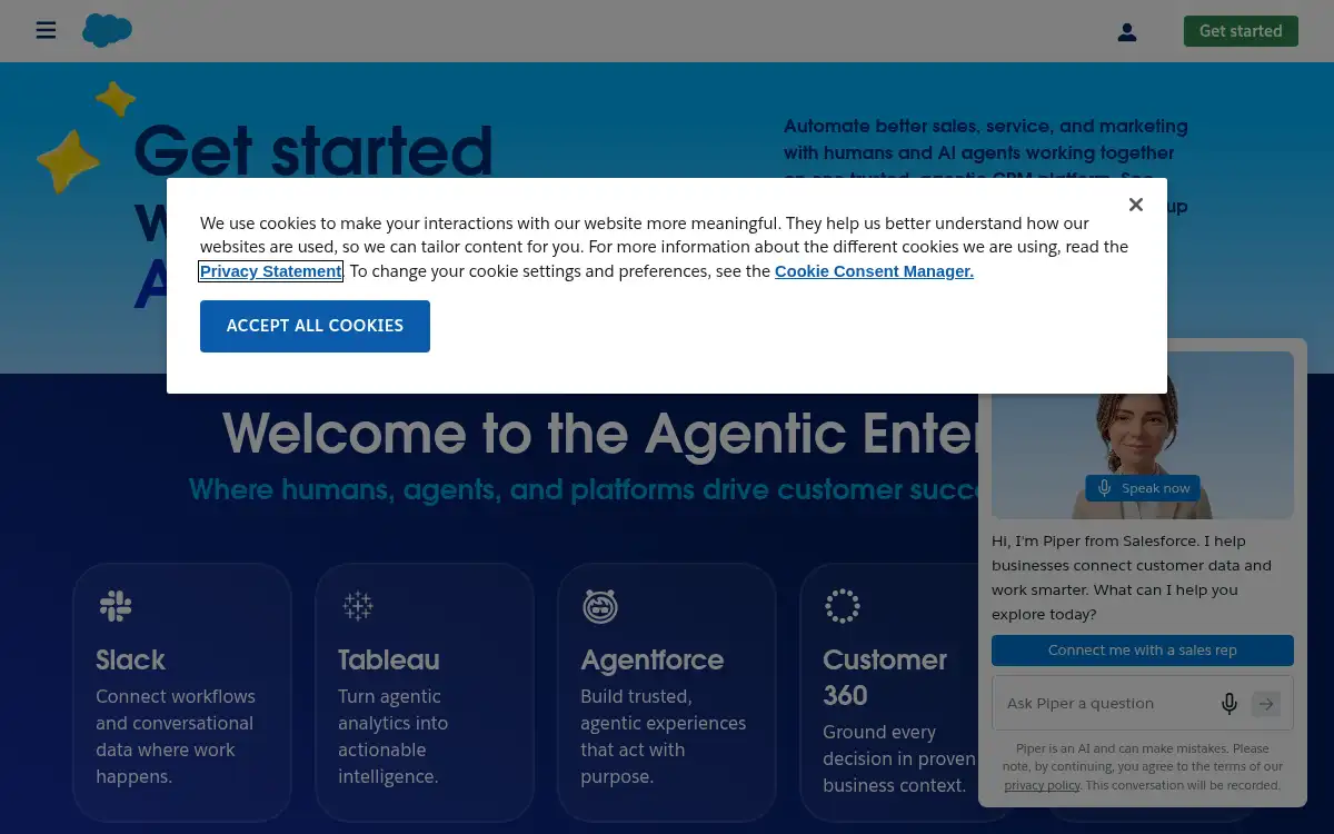 www.salesforce.com screenshot