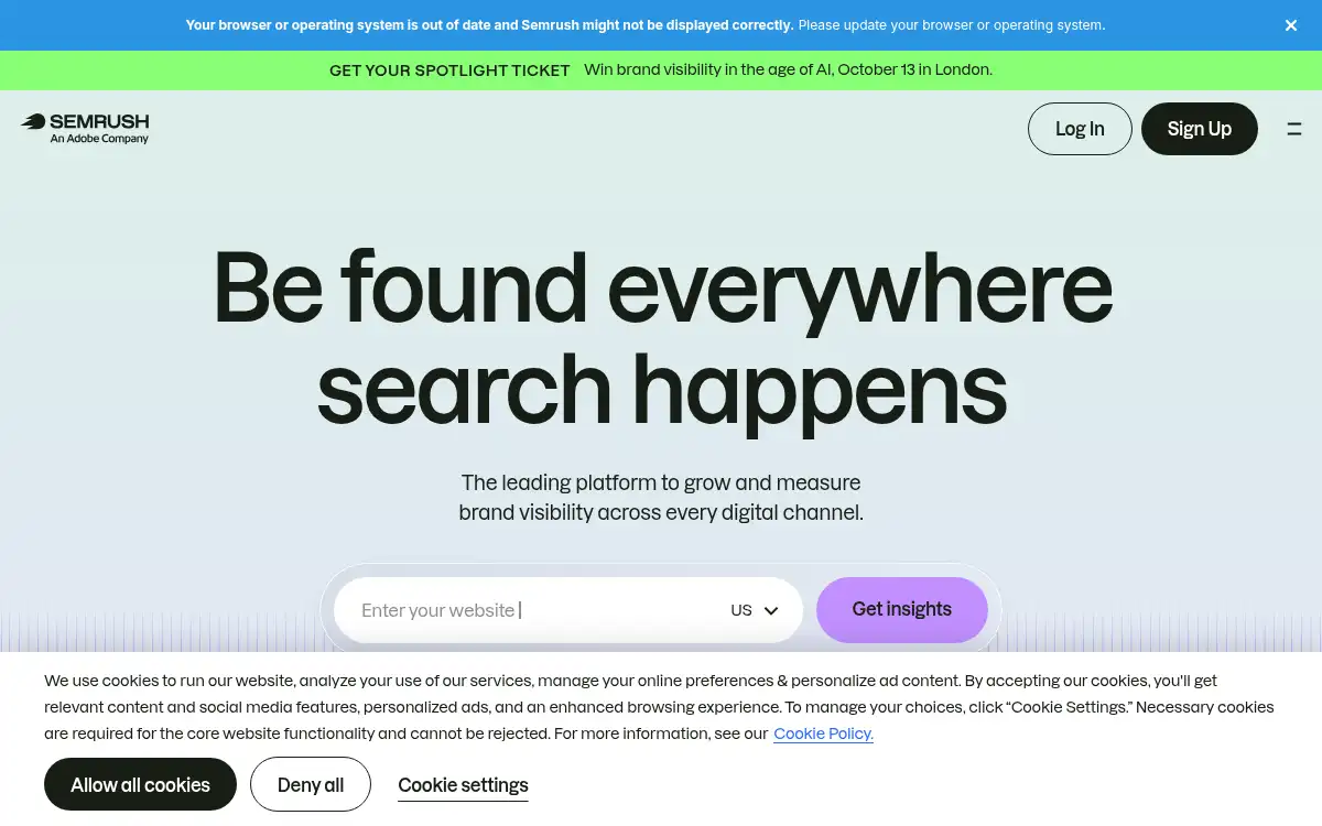 www.semrush.com screenshot