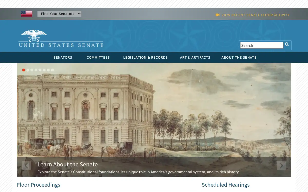 www.senate.gov screenshot