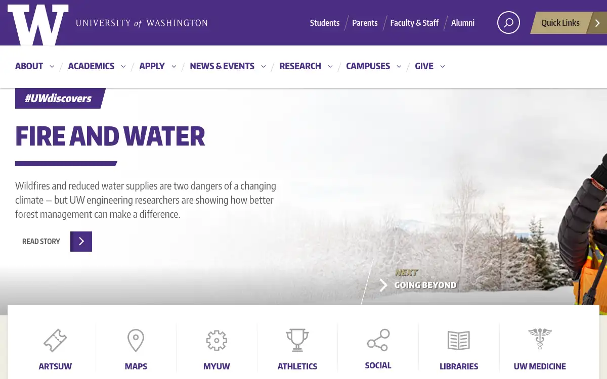 www.washington.edu screenshot