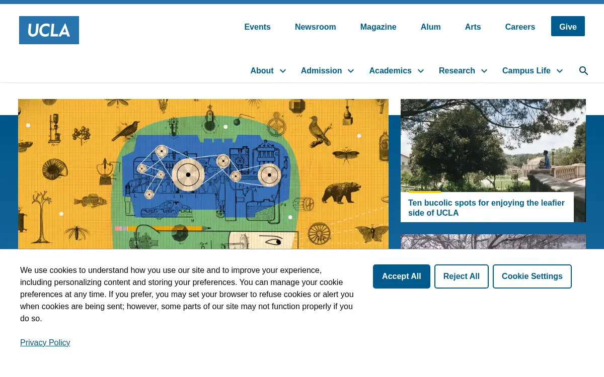 www.ucla.edu screenshot