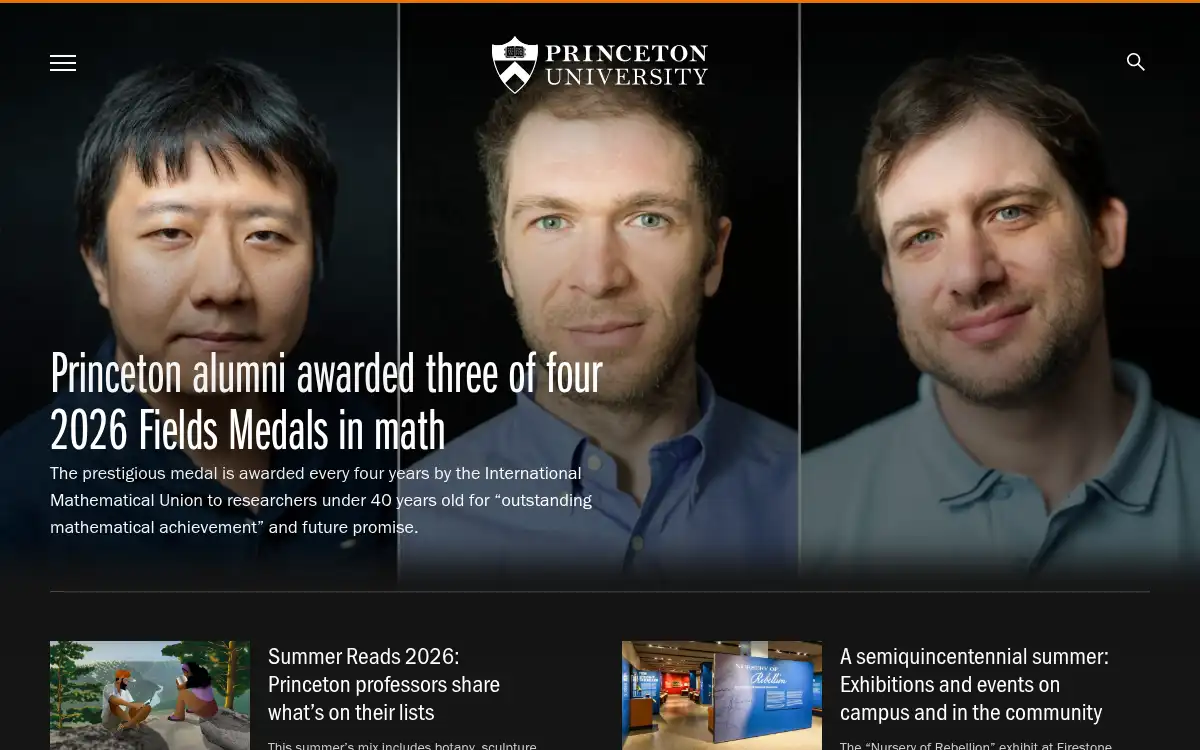 www.princeton.edu screenshot