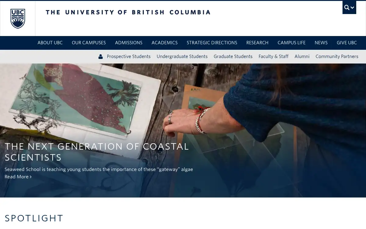 www.ubc.ca screenshot