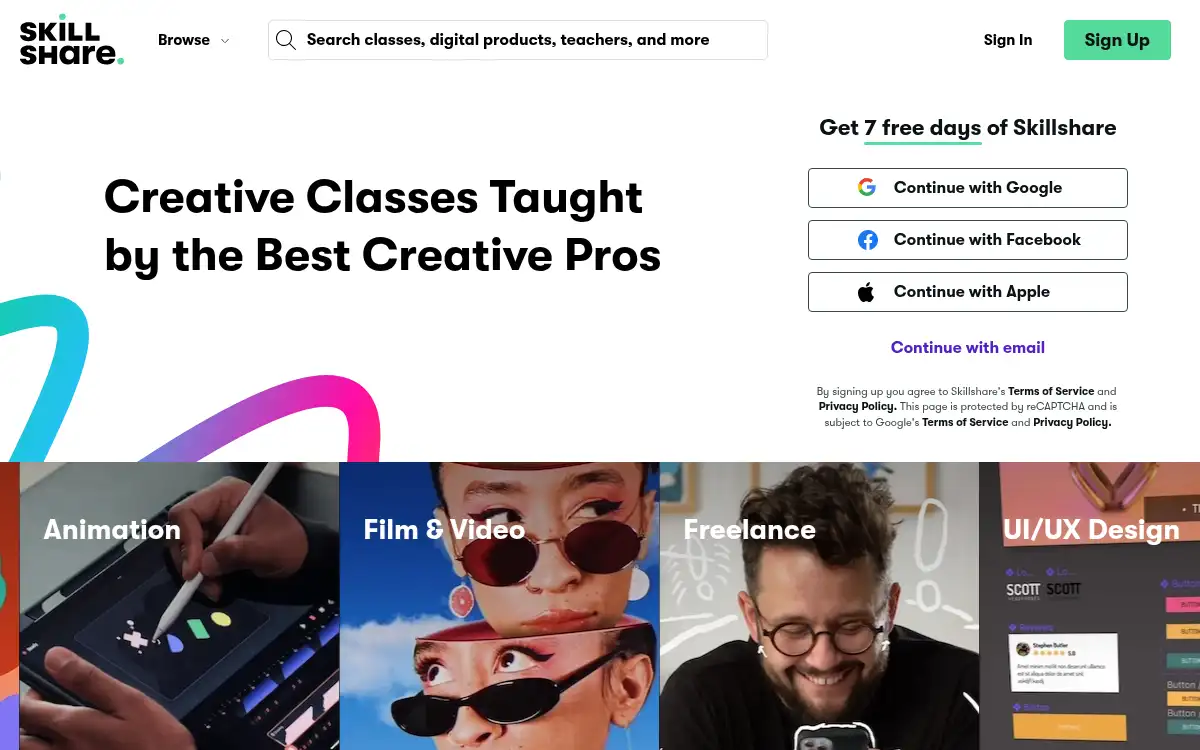 www.skillshare.com screenshot