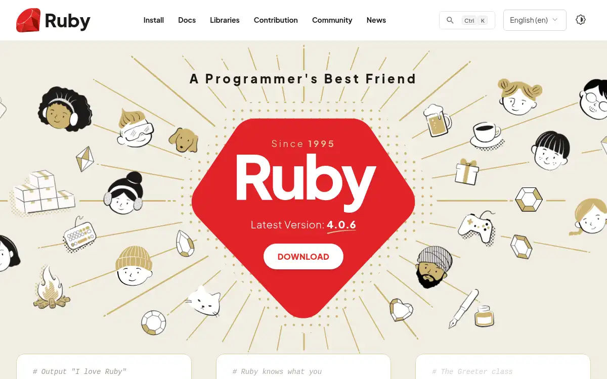 www.ruby-lang.org screenshot