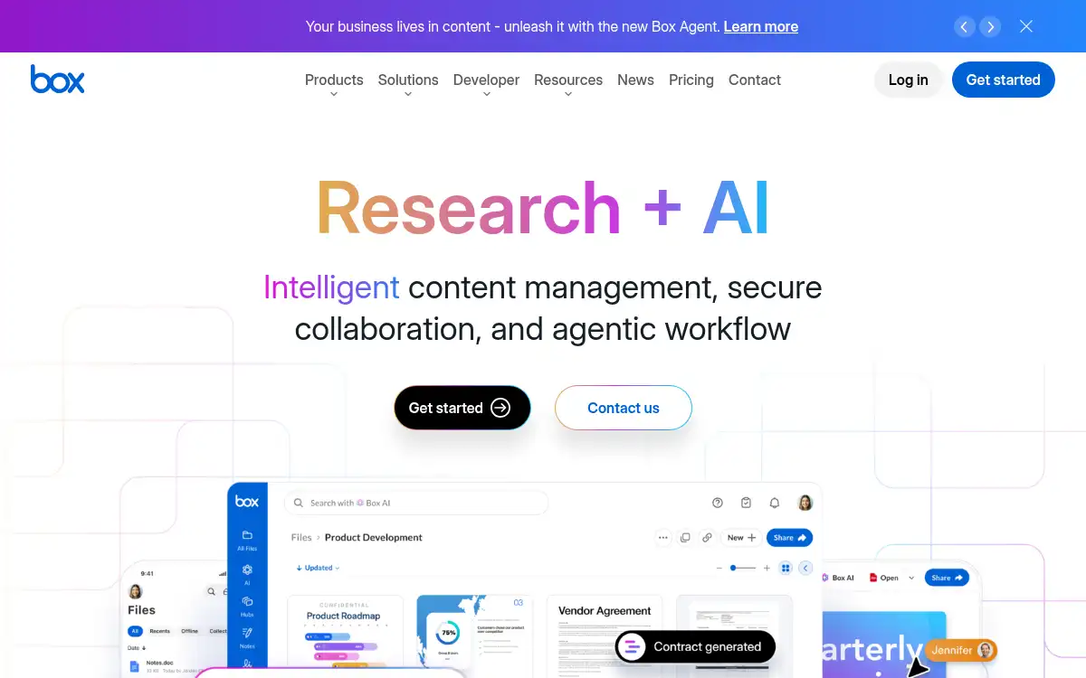 www.box.com screenshot