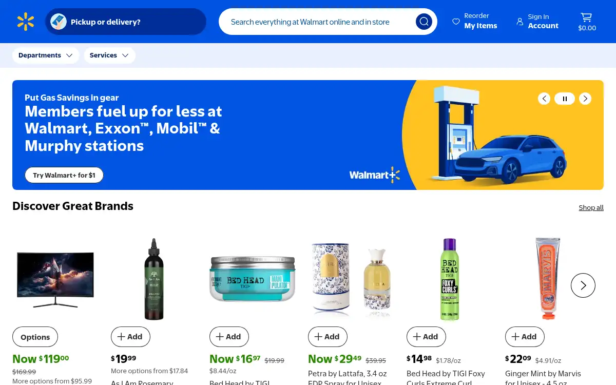 www.walmart.com screenshot
