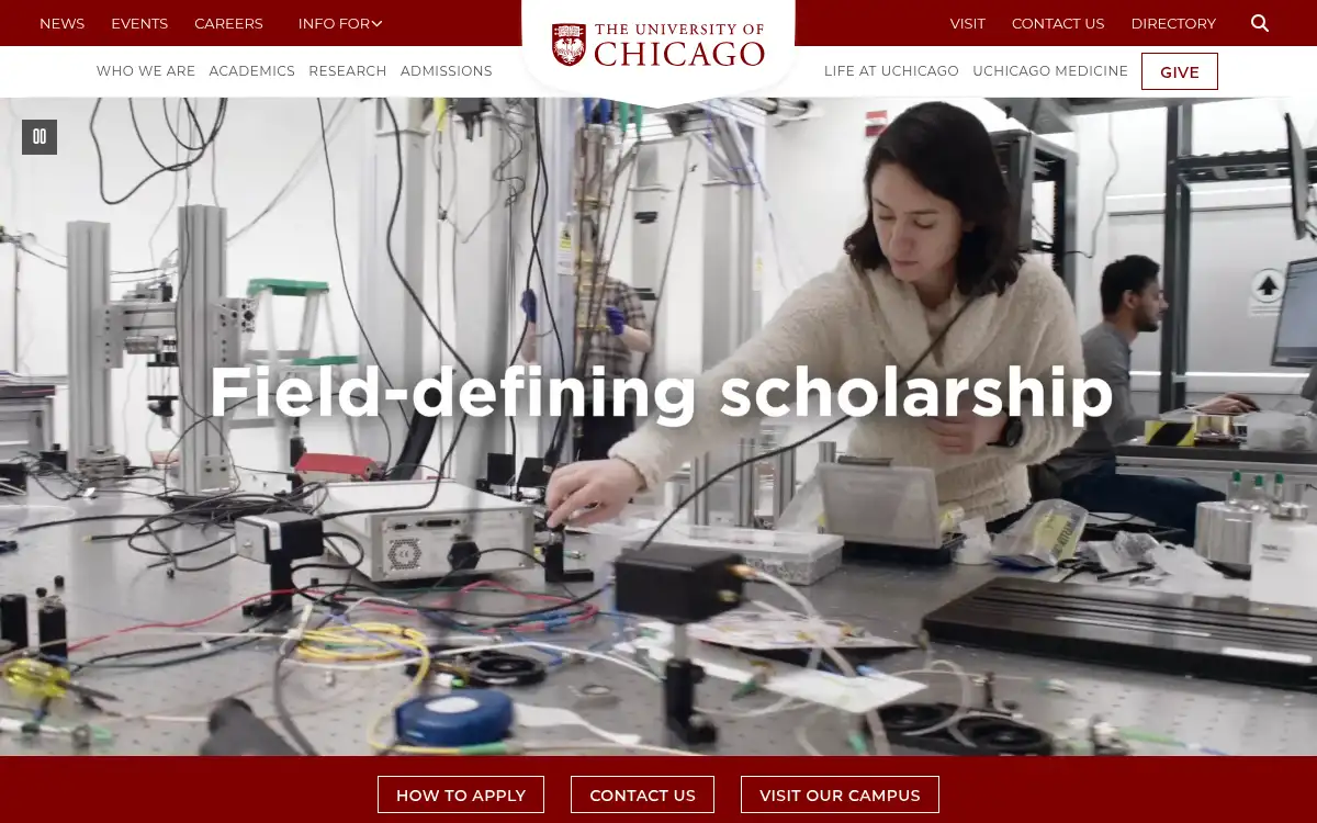 www.uchicago.edu screenshot
