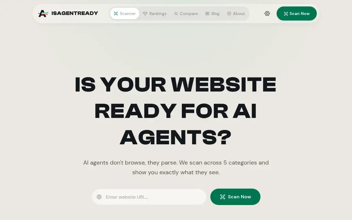 isagentready.com screenshot