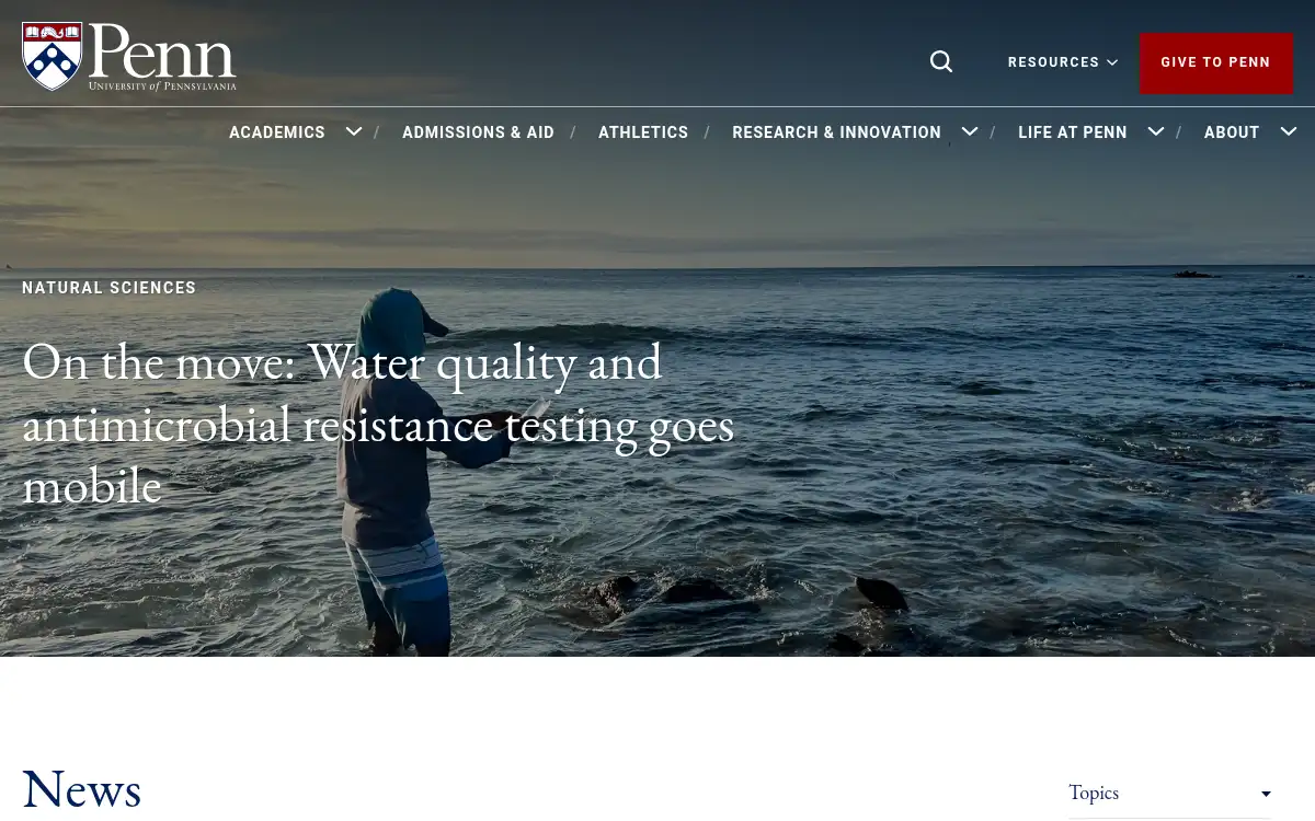 www.upenn.edu screenshot
