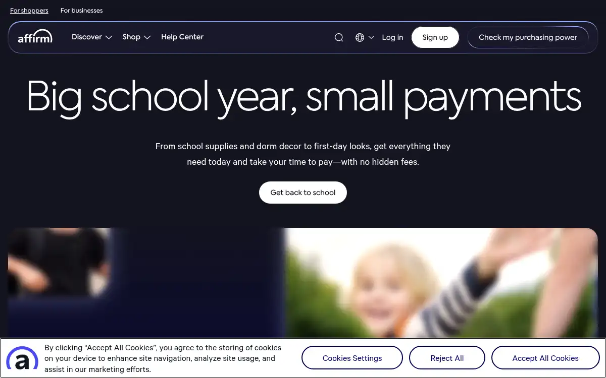 www.affirm.com screenshot