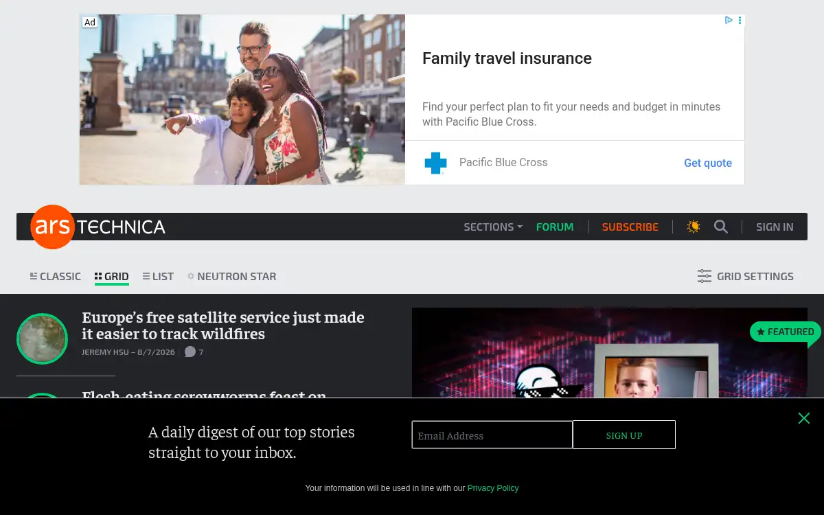 www.arstechnica.com screenshot