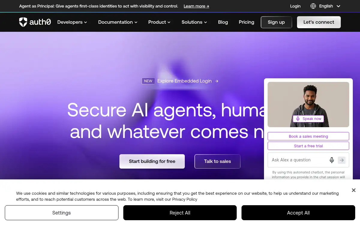 www.auth0.com screenshot