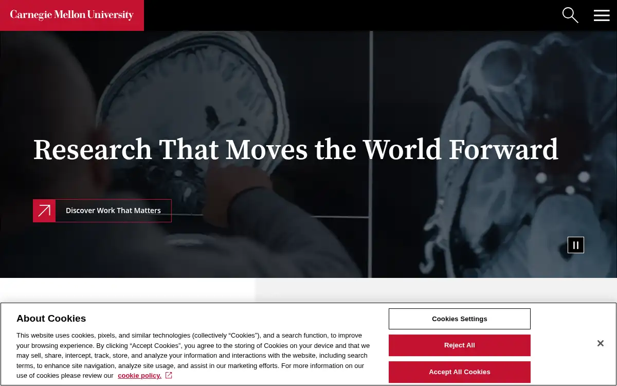 www.cmu.edu screenshot