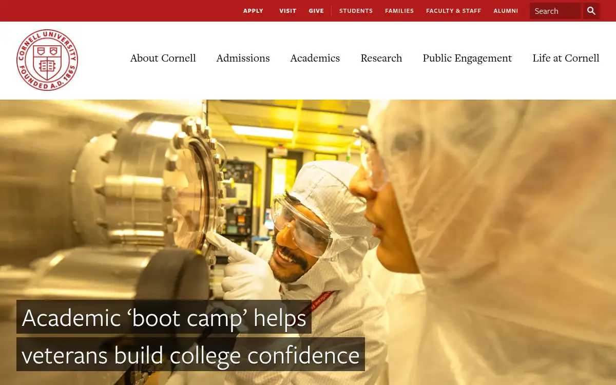 www.cornell.edu screenshot