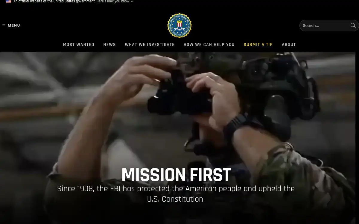 www.fbi.gov screenshot