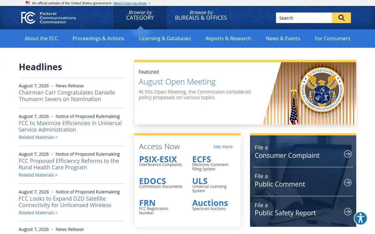 www.fcc.gov screenshot