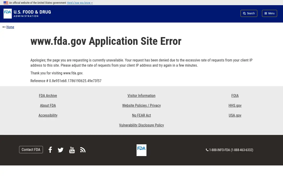 www.fda.gov screenshot