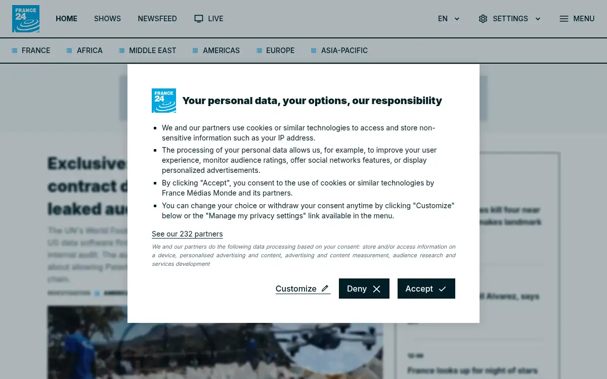 Final screenshot of https://www.france24.com