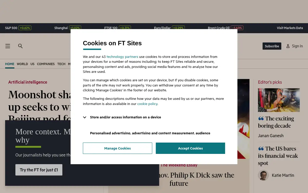 www.ft.com screenshot