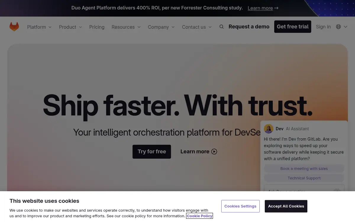 www.gitlab.com screenshot
